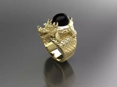 dragon ring Free 3D print model get
