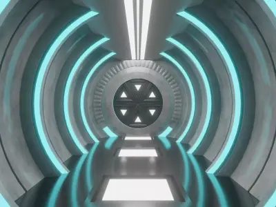 Sci fi Carridor 3D model