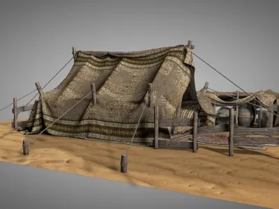 Traditional Nomad Tent v1 3D model