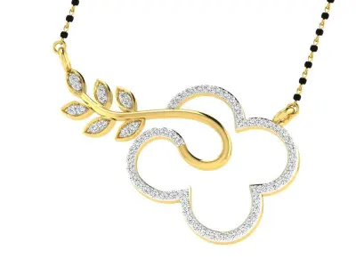 Diamond locket set for Women 3D print model