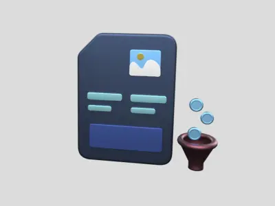 3D app web Icon Low-poly 3D model-17 Low-poly 3D model