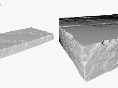 Rock slabs 2x1m 3D model