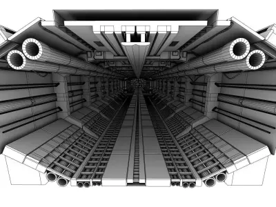 Spacecraft Corridor 3D model
