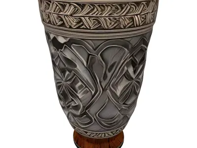 Ornate Engraved Celtic Viking Goblet Low-poly 3D model