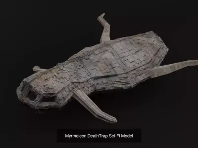 Animated Vdb Dust Trail and Myrmeleon DeathTrap Sci-Fi Model 3D Model Pack