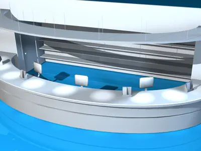 Reception bar counter 3D model