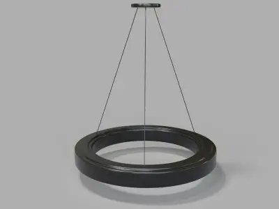 Hollow Circular Pendant Light Low-poly 3D model