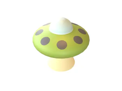 UFO Icon v1 002 Low-poly 3D model