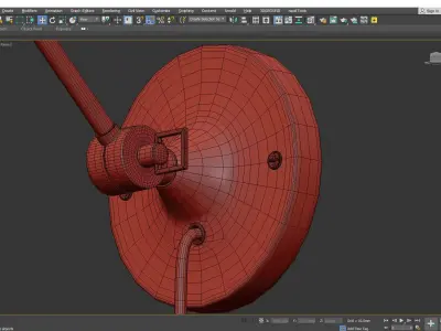  Isaac Plug In Sconce Long Arm Low-poly 3D model