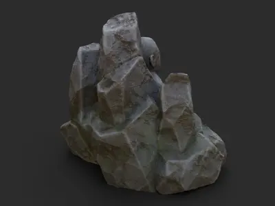 Rock Buddha 1002 Low-poly 3D model