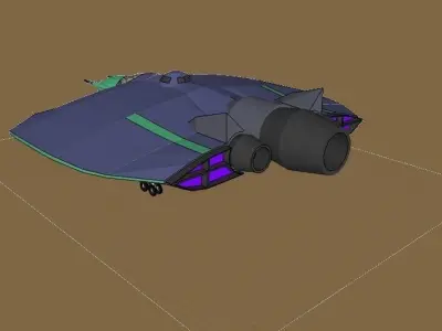 SQ Conqueror - Multirole space combat corvette class at a stands 3D print model