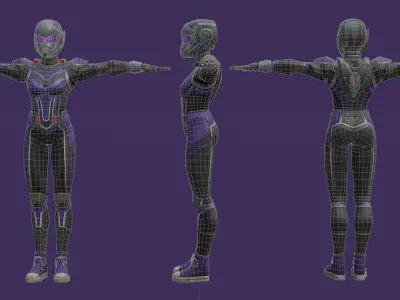 Cassie Lang MCU Game Ready Low-poly 3D model