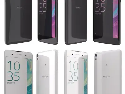 Sony Xperia E5 Black and White 3D model