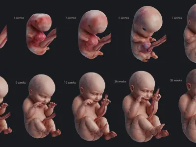  Human Embryo Fetus Animated 
