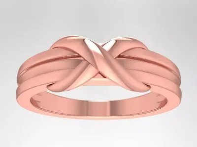 Solitaire Wedding Engagement Women Band Ring 3D print model 7