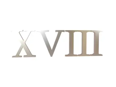 Roman Numerals 18 v1 003 Low-poly 3D model