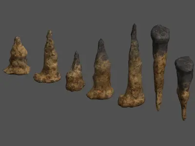 Stalagmite Set - Web 3D model