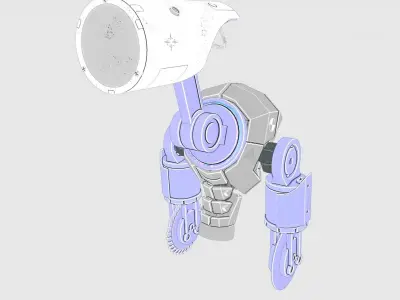 Robot Sci-Fi name code E-Y-E 3D model