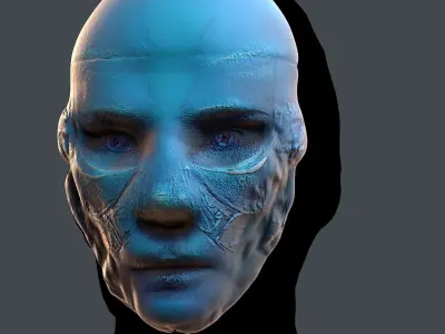 Gas mask printable helmet scifi character game space Low-poly  Low-poly 3D model