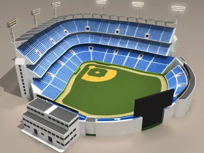 Baseball stadium 3D model