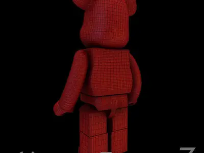 Red Leather Bear Brick 3D model