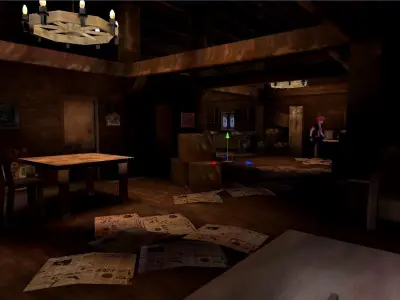 Cabin survivor - Unity 3d game ready Package - lights baked Low-poly 3D model