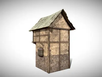 Medieval House Low-poly 3D model