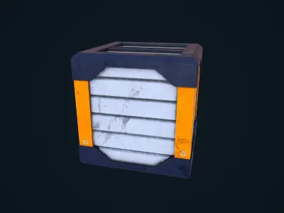 Sci-Fi Crate 04 Low-poly 3D model
