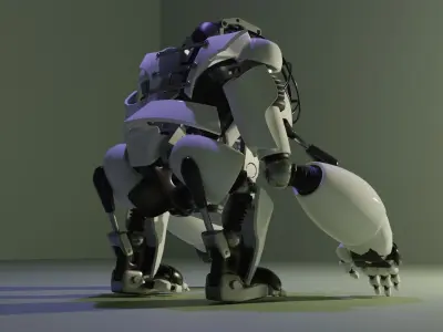 Mech Gorilla Character Low-poly 3D model