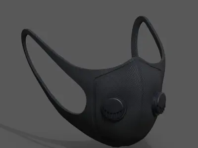 Gas mask helmet resperator helmet scifi fantasy  Low-poly 3D model