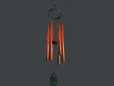 WindChimes animated Low-poly 3D model