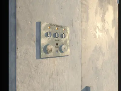 Metal Door  PBR  VR   AR  low-poly  3D model