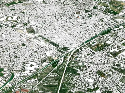 Cityscape Reims France 3D model