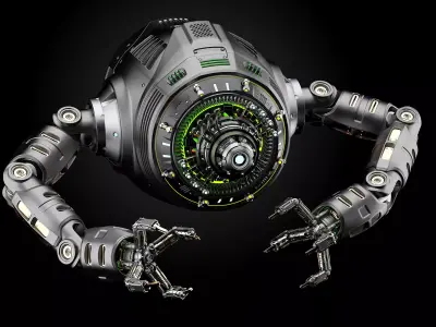 Sci-Fi FLYING DRONE RIGGED 3D model