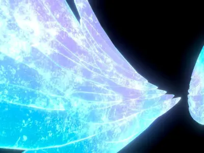 Crystal Wing Low-poly 3D model