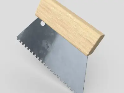 CC0 - Toothed Spatula Free low-poly 3D model