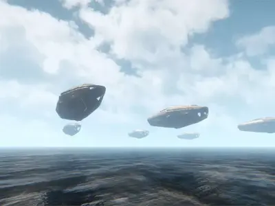 Invasion spaceships 3D model