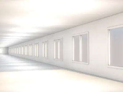 Sci Fi Corridor Low-poly 3D model