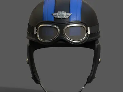 Helmet scifi military pilot fantasy armor  Low-poly 3D model