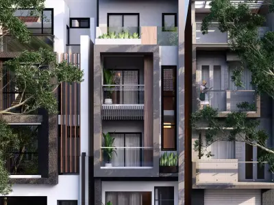 5F Street house 3D model