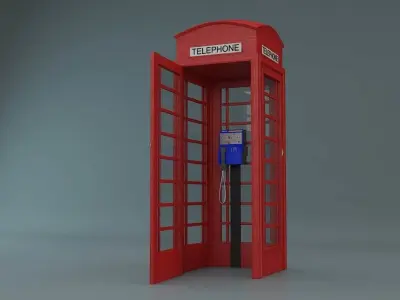 Telephone Booth 3D model