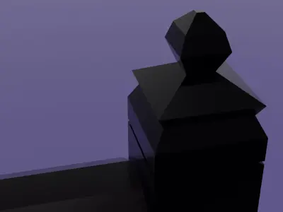 Low Poly Modern City Mailbox Game Ready Urban Prop Low-poly 3D model