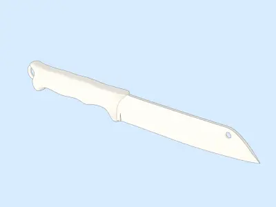 Knife Free low-poly 3D model