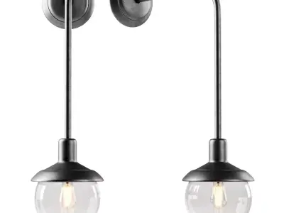 Metallic wall lantern  3D model