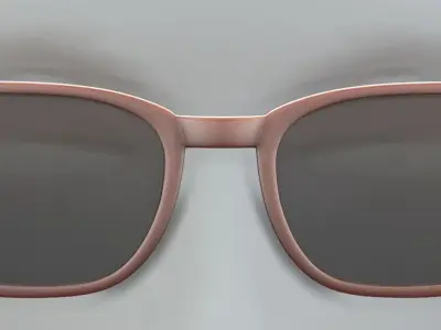 Cartoon High Poly Subdivision Hipster Glasses Low-poly 3D model