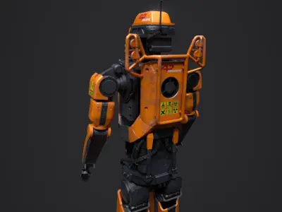 Elysium Droid Orange Skin - Factory Robot