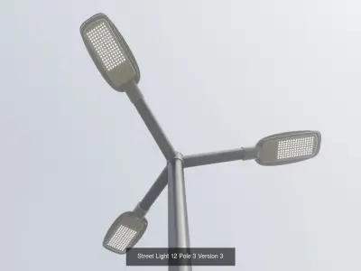 Scifi City Lights - Street Light 12  3D Model Pack