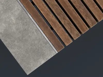 Modern Outdoor Bench 44 PBR Game Ready Low-poly 3D model