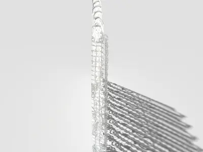 Lace Curtain Short 3D model