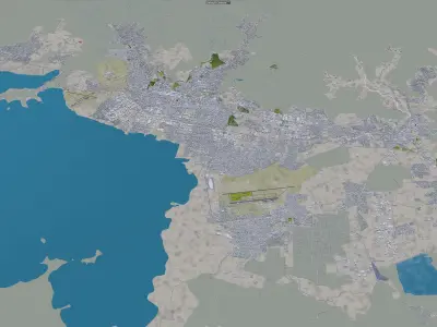 Maracay Aragua Venezuela 35km Low-poly 3D model